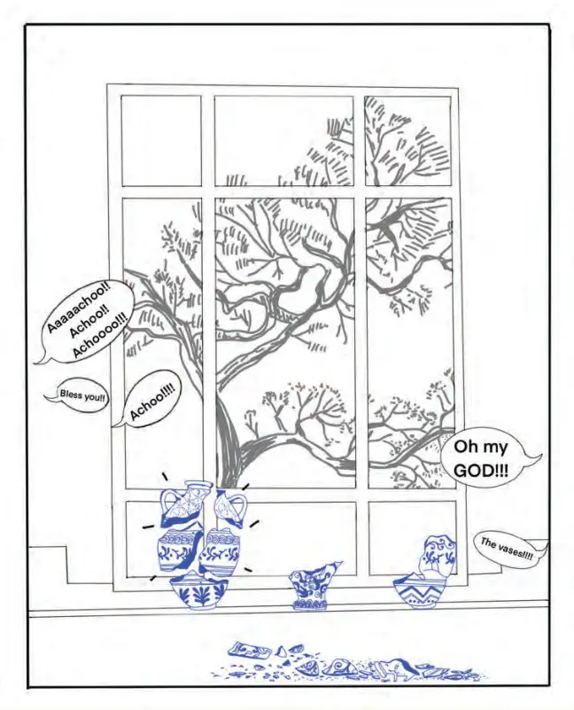 Illustration from Shatterday at the Museum