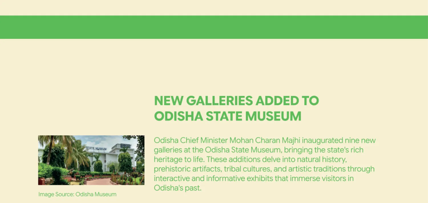 Published report: New Galleries Added to Odisha State Museum