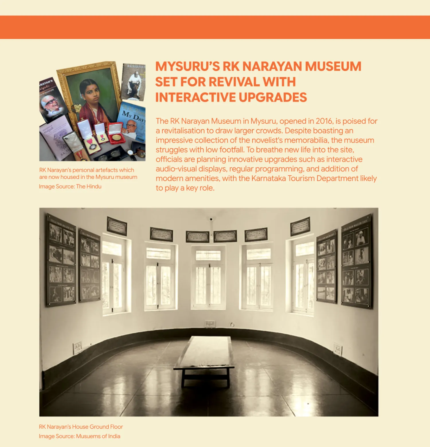 Published report: Mysuru’s RK Narayan Museum Set for Revival with Interactive Upgrades