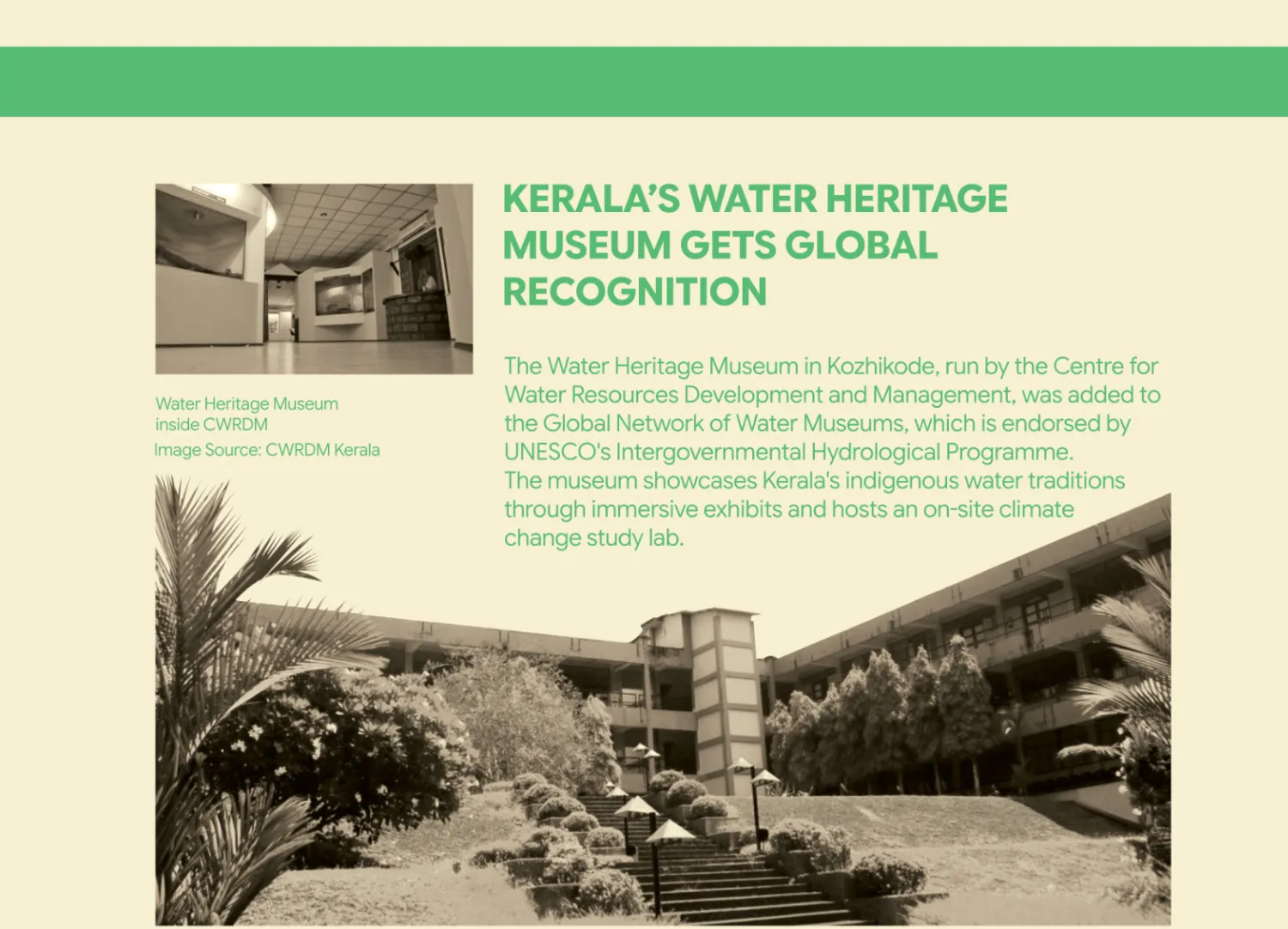 Published report: Kerala’s Water Heritage Museum Gets Global Recognition