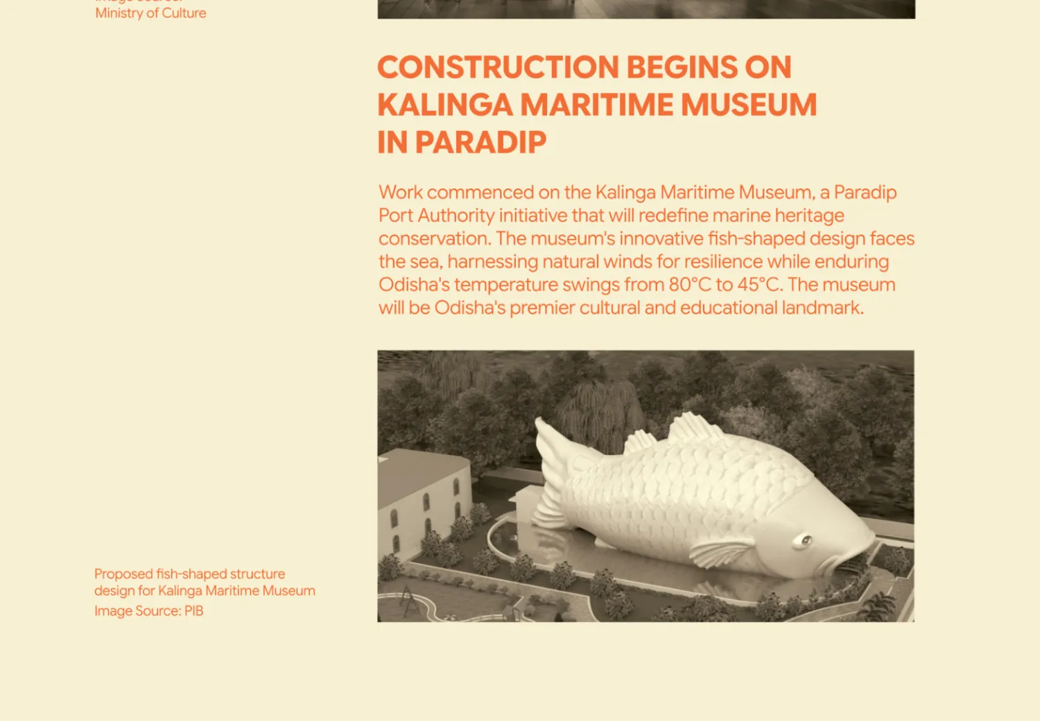 Published report: Construction Begins on Kalinga Maritime Museum in Paradip
