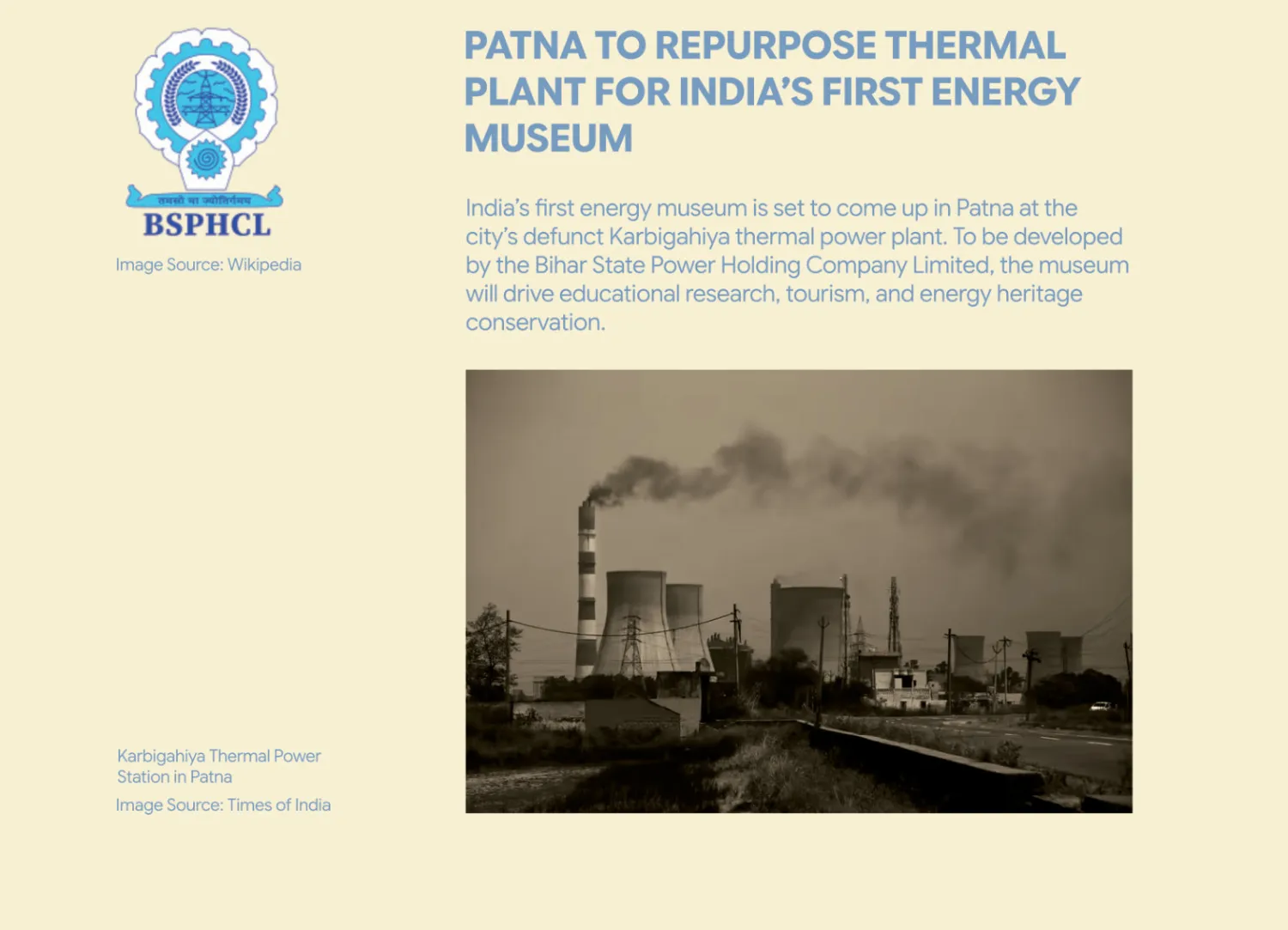 Published report: Patna to Repurpose Thermal Plant for India’s First Energy Museum