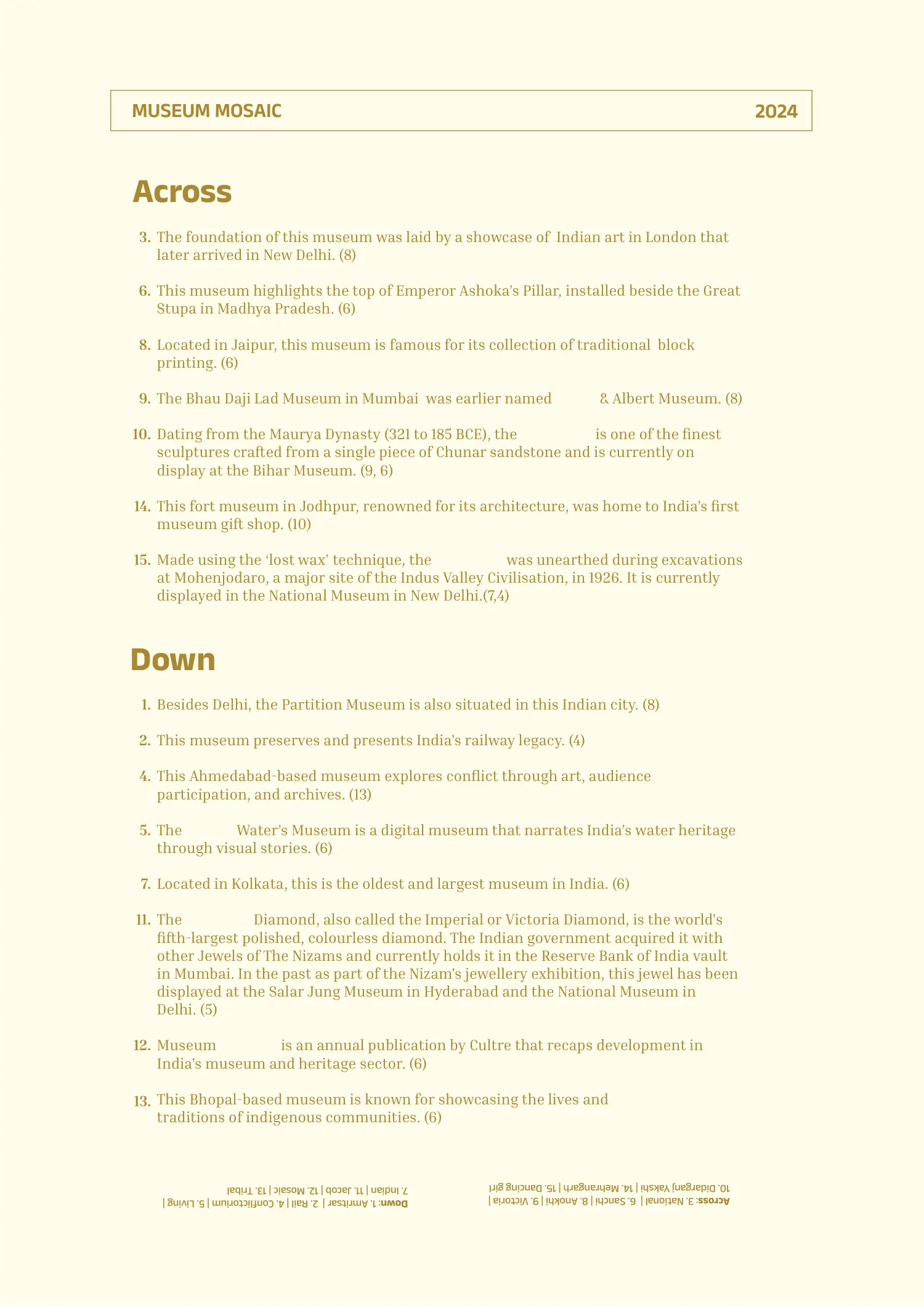Published image from page 323 of Museum Mania: Crossword Challenge