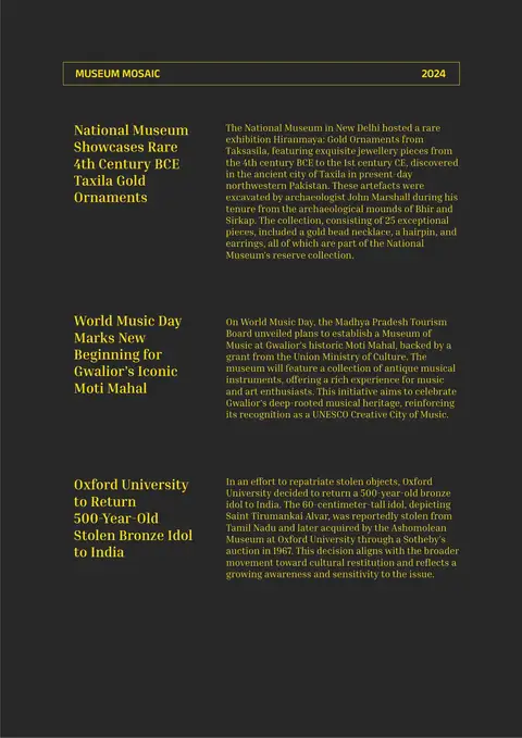 Illustration from National Museum Showcases Rare 4th Century BCE Taxila Gold Ornaments